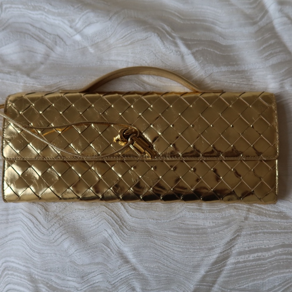 Bottega Andiamo Gold Clutch